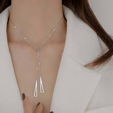 New Arrive Silver Color Geometric Triangle Necklace for Women Adjustable Clavicle Chain Necklace Jewelry Gifts 2024 - buy cheap