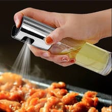 Botella con Pulverizador de Vidrio para Aceite, Herramienta de Cocina para Hornear, Ensalada, Barbacoa, Vinagre 2024 - compra barato