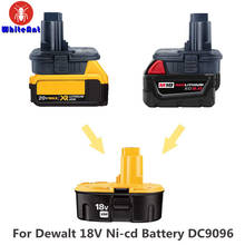 Conversor de adaptador de bateria dm18d com porta usb para dewalt 20v li-ion baterias converter para 18v nicad nimh bateria de9098 dw9095 2024 - compre barato