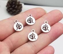 50pcs/lot--13x10mm,  yoga charms, Antique silver plated OM charms,DIY supplies, Jewelry accessories 2024 - buy cheap