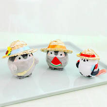 1 pcs boneca de pelúcia japonesa dos desenhos animados boneca de pelúcia adorável chapéu de palha pinguim macio brinquedos de pelúcia pingente chaveiros para crianças presente 2024 - compre barato