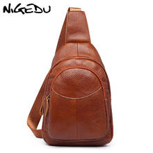 NIGEDU Vintage Genuine Leather Chest Bag Women Single Shoulder Strap Back Bags Travel Women Crossbody Bags Waist Belt Bag 2024 - buy cheap