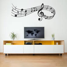 New Black/White Music Songs Sound Wall Sticker Melody Musical Notes Wall Decal Door Window Sticker for Bedroom Music Room Decor 2024 - buy cheap
