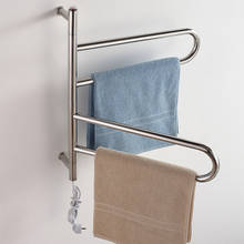 Aquecedor de toalha elétrico para parede, rack aquecedor de toalhas para banheiro em aço inoxidável 304 2024 - compre barato