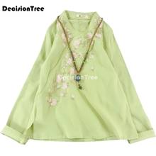 Blusa chinesa tradicional para mulheres, roupa étnica hanfu, tanga de fada chinesa, blusa antiga chinesa, 2021 2024 - compre barato