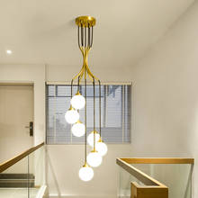 Lámpara colgante de bola de cristal para comedor, sala de estar, escalera, decoración colgante de luz de lujo, G9, AC90V - 260V 2024 - compra barato