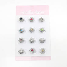 Broches de seguridad con diamantes de imitación para mujer, broche de solapa de cuello pequeño, alfileres, accesorios de joyería de tela 2024 - compra barato