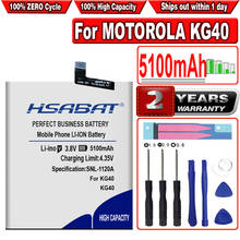 Bateria do telefone da substituição de hsabat 5100mah kg40 para motorola kg40 2024 - compre barato