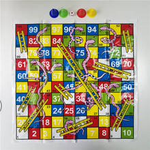 Children Snake Ladder Plastic Flight Chess Set Portable Board Game Funny Family Party Games Toys for Kids 2024 - buy cheap