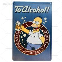 Metal Tin Signs To Alcohol Plaque Wall Poster Vintage Plate Home Decor Beer Bar Decoration Metal Poster Pub Metal Plates 2024 - buy cheap