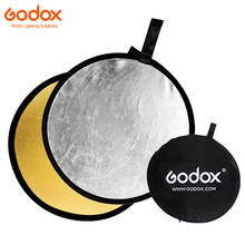 Godox 110cm/43"  80cm/32" 60cm/24" 2 in 1 Photo Studio Collapsible Gold Silver Disc Portable Round Reflector with Carrying Bag 2024 - buy cheap