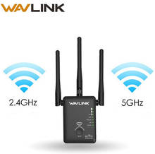 Wavlink беспроводной wifi удлинитель 750 Мбит/с Wifi ретранслятор/маршрутизатор двухдиапазонный 2,4 и 5 ГГц Wifi сетевой усилитель сигнала с большим диапазоном 2024 - купить недорого