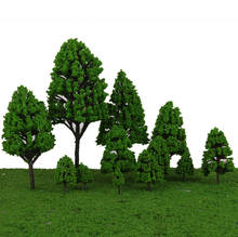 12 tamanhos de álamo modelo de folhas verdes luz escala 1:50-para o modelo de paisagem ferroviária 2024 - compre barato
