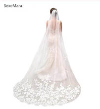 Cheap Bridal Veil for Romantic Wedding Party One Tier Cathedral Length 3M White Ivory Wedding Veil with Comb 2024 - buy cheap