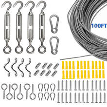 Kit de cabo de aço inoxidável resistente 304, tensor de fio para instalação de tenda, sombra, luz externa 2024 - compre barato