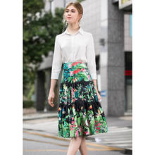 Runway Designer Set 2020 High Quality Spring Summer Women Suits Print Shirt Top+ Skirt Two-piece Sets NP1022N 2024 - buy cheap