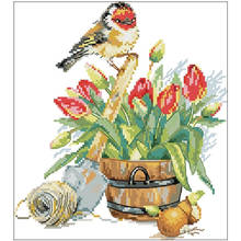 Spring flowers and birds patterns Counted Cross Stitch 11CT 14CT 18CT DIY Chinese Cross Stitch Kits Embroidery Needlework Sets 2024 - buy cheap