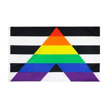 Bandera arcoíris de Orgullo Gay, aliada recta, 60x90/90x150cm, LGBT 2024 - compra barato