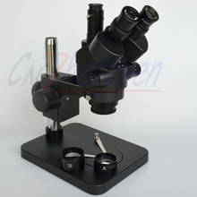 Microscopio blanco y negro 3.5X-90X, soporte de pilar de mesa, Zoom simull Focal Trinocular, microscopio ESTÉREO 2024 - compra barato