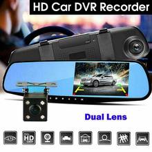 Dash Cam Full HD 1080P Car Dvr Camera Auto 4.3 Inch Rearview Mirror dash Digital Video Recorder Dual Lens Registratory Camcorder 2024 - buy cheap