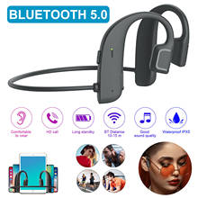 Auriculares de conducción ósea con Bluetooth 5,0, cascos inalámbricos para deportes al aire libre, a prueba de agua, montados en la oreja 2024 - compra barato