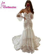 свадебное платье Mermaid Wedding Dresses 2020 Sweetheart Robe De Mariee Beach Tulle Lace Bridal Gowns Vestido De Noiva 2024 - buy cheap