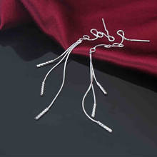 Женские серьги-подвески в виде геометрических фигур, серебряного цвета 2024 - купить недорого