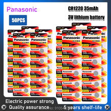 50 шт. 3 в CR1220 100% оригинальный кнопочный аккумулятор Panasonic cr 1220 ECR1220 GPCR1220 литиевая батарея для часов автомобиля дистанционного управления 2024 - купить недорого