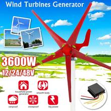 3600W Wind Power Turbines Generator 12/24/48V 5 Wind Blades Option With Charge Controller Use for Home,lights,Camping,Boat 2024 - buy cheap