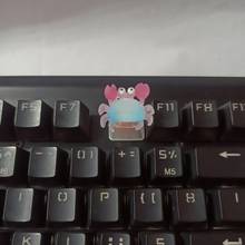 Tapa de tecla de cangrejo de Anime personalizada, tapa de tecla inferior retroiluminada, regalo para teclado mecánico Cherry MX 2024 - compra barato