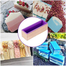 1200ML Silicone Soap Mold Rectangular Wooden Box With Flexible Liner For DIY Handmade Loaf Mould Soap Mold Soap Making Tools 2024 - buy cheap