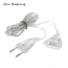 3M EU US Power Extension Cable Plug Transparent Standard Power Extension Cord For Home Holiday Led String Light Christmas Lights 2024 - buy cheap