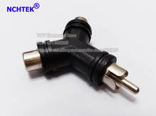 NCHTEK RCA Male To 2 RCA Jack Female Audio Adapter Y Splitter connector adapter/Free shipping/10PCS 2024 - buy cheap