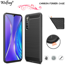 Carbon Fiber Cover For Oppo Realme XT Case Silicone Rubber Bumper Shockproof Cover For Oppo Realme XT Case Realme XT 730G XT 2024 - buy cheap