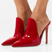 BERZIMER-zapatos de tacón de aguja para mujer, zapatillas coloridas, sin cordones, para verano, talla grande 39 44 47 2024 - compra barato