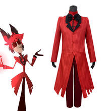 CostumeBuy Hazbin Cosplay Hotel ALASTOR Uniform Cosplay Costume Adult Men Halloween Carnival Christmas Costumes Red Suit 2024 - buy cheap