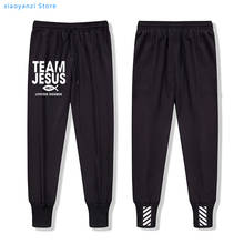 Team Jesus men sweatpants Fish Print Life Time Member Creative Design Faith Element unisex sports trouser Joggers pants 2024 - buy cheap