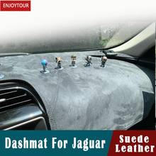 Для Jaguar XE XF XJ XJL F-PACE замшевый кожаный коврик для приборной панели, коврик для приборной панели, коврик, ковер, аксессуары для автомобиля, Стайлинг интерьера 2024 - купить недорого