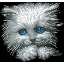 Little white cat patterns Counted Cross Stitch 11CT 14CT DIY Chinese Cross Stitch Kits Embroidery Needlework Sets home decor 2024 - купить недорого