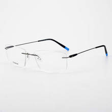 Óculos sem aro de titânio, óculos de alta qualidade unissex armação ótica super leve para miopia e computador 2024 - compre barato