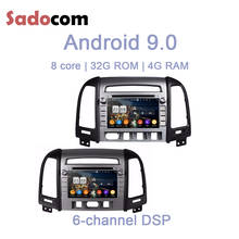 TDA7851 Android 9.0 For Hyundai Santa Fe 2006-2012 8 Core 4GB RAM 32GB Car DVD Player GPS Navi Map RDS Radio wifi car radio 4.0 2024 - buy cheap