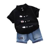 Conjunto de ropa de verano para bebés, chándal informal de 2 unids/set, camiseta de dibujos animados, pantalones cortos, novedad 2024 - compra barato