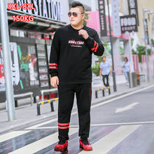 Jogger Pants Tops Set Men Plus Size 6XL 7XL 8XL Fleece Jacket Track Sports Suits 2 Piece Casual Clothes Man Jogging Trousers 2024 - buy cheap