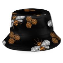 Cinessd chapéu de caçamba unissex, boné de bob hip hop, gorros, bee pequeno mel, verão, boné de panamá, chapéu de pesca de sol 2024 - compre barato
