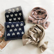 Шарф из хлопка с цветочным принтом и длинными рукавами, модный универсальный шарф-шаль, стильный и красивый шарф D236 2024 - купить недорого