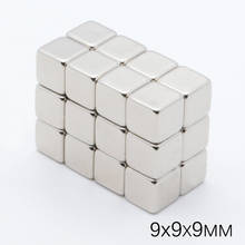 50PCS 9x9x9 mm Neodymium Magnet Permanent N35 NdFeB Super Strong Powerful Small Square Magnetic Magnets Disc For Crafts 2024 - buy cheap