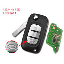 4 botones 433MHz PCF7939M Chip pasivo sin llave Go / Entry llave remota de coche sin manos para Renault Clio IV Captur 2024 - compra barato