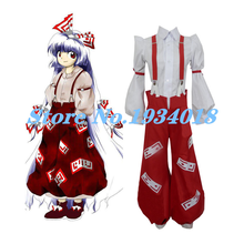 TouHou Project Fujiwara no Mokou Cosplay Costume Full Set With pcs Bow Tie 2024 - buy cheap