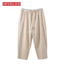 Summer Pants Men 5XL 6XL 7XL 8XL Waist 140cm Plus Size Cotton Large Size Trousers 5 Colors 2024 - buy cheap