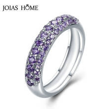 JoiasHome Classic 925 Sterling Silver Rings For Women Wth Round Shape Small Gemstones Top Quality Silver Female Gift Wholesale 2024 - buy cheap